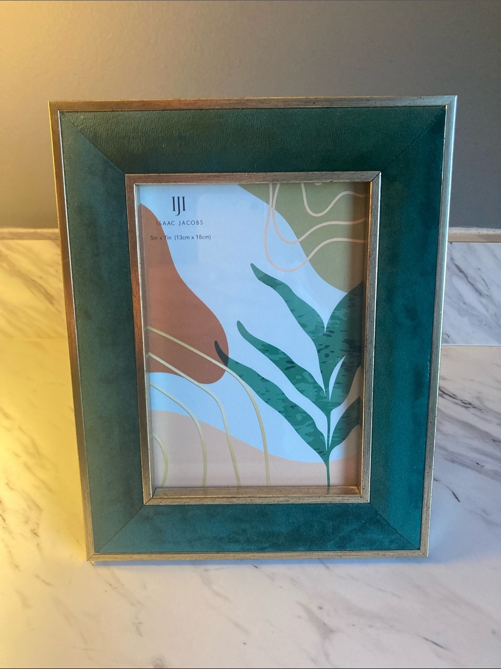 Green Velvet Frame with Gold Trim
